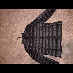 Black puffy winter jacket
